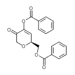 structure of CAS# 75414-38-9, (6S)-6-[(Benzoyloxy)methyl]-3-oxo-3,6-dihydro-2H-pyran-4-yl benzoate;(6S)-(-)-4-Benzoyloxy-6-benzoyloxymethyl-2H-pyran-3(6H)-one;(6S)-6-[(<wbr>Benzoylox<wbr>y)methyl]<wbr>-3-oxo-3,<wbr>6-dihydro<wbr>-2H-pyran<wbr>-4-yl ben<wbr>zoate;(6S)-6-[(<wbr>Benzoylox<wbr>y)methyl]<wbr>-3-oxo-3,<wbr>6-dihydro<wbr>-2H-pyran<wbr>-4-yl-ben<wbr>zoat