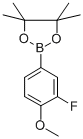 结构式 CAS# 754226-34-1, 3-氟-4-甲氧基苯硼酸频哪醇酯