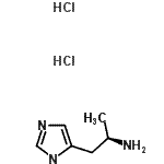 structure of CAS# 75614-89-0, (2R)-1-(1H-Imidazol-4-yl)-2-propanamine dihydrochloride;(R)(−)-α-Methylhistamine dihydrochloride;(R)-(-)-α-METHYLHISTAMINEDIHYDROBROMIDE;(R)-1-(1H-imidazol-4-yl)propan-2-amine 2 HCl