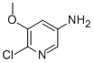 structure of CAS# 75711-01-2, 3-Amino-6-Chloro-5-Methoxy Pyridine;6-Chloro-5-(Methyloxy)-3-Pyridinamine;3-AMINO-6-CHLORO-5-METHOXY PYRIDINE;6-Chloro-5-Methoxypyridin-3-Amine
