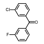 structure of CAS# 75762-57-1, (3-chlorophenyl)-(3-fluorophenyl)methanone;(3-chlorophenyl)(3-fluorophenyl)methanone;3-Chloro-3'-fluorobenzophenone