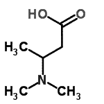 structure of CAS# 758665-04-2, 3-(Dimethylamino)butanoic acid;3-Dimethylamino-butyric acid;MFCD11696435