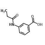 structure of CAS# 76208-99-6, 3-(Propionylamino)benzoic acid;3-(propanoylamino)benzoic acid;3-propanamidobenzoic acid;3-propionamidobenzoic acid