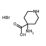 structure of CAS# 76508-55-9, 4-Amino-4-piperidinecarboxylic acid hydrobromide (1:1);4-Aminopiperidine-4-carboxylic acid hydrobromide;4-aminopiperidine-4-carboxylic acid, bromide;MFCD11505021