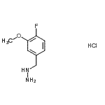 CAS 登录号：766498-29-7， (4-氟-3-甲氧基苄基)肼盐酸盐(1:1)