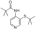 structure of CAS# 766557-59-9, N-(3-Tert-Butylsulfanyl-Pyridin-4-Yl)-2,2-Dimethyl-Propionamide;N-(3-TERT-BUTYLSULFANYL-PYRIDIN-4-YL)-2,2-DIMETHYL-PROPIONAMIDE;Zinc04352661