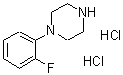 结构式 CAS# 76835-09-1, 1-(2-氟苯基)-哌嗪盐酸盐(1:2)