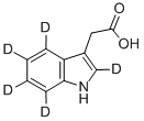 结构式 CAS# 76937-78-5, 吲哚-2,4,5,6,7-D5-3-乙酸