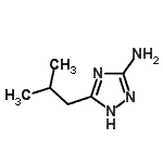 structure of CAS# 76955-95-8, 5-Isobutyl-1H-1,2,4-triazol-3-amine;1H-1,2,4-triazol-3-amine, 5-(2-methylpropyl)-, nitrate (1:1);3-(2-methylpropyl)-1H-1,2,4-triazol-5-amine;3-(2-methylpropyl)-1H-1,2,4-triazole-5-ylamine