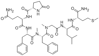 CAS#: 77128-69-9， Pyr-Gln-Phe-N-Me-Phe-Sar-Leu-Met-NH2