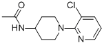 structure of CAS# 77145-34-7, N-[1-(3-Chloropyridin-2-Yl)Piperidin-4-Yl]Acetamide