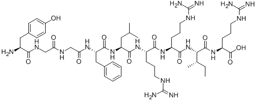 CAS#: 77259-54-2， H-Tyr-Gly-Gly-Phe-Leu-Arg-Arg-Ile-Arg-OH