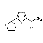 结构式 CAS# 773097-36-2, 1-[5-(1,3-二氧戊环-2-基)-2-噻吩基]乙酮