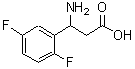 structure of CAS# 773122-52-4, 3-Amino-3-(2,5-difluorophenyl)propanoic acid;3-amino-3-(2,5-difluorophenyl)propanoic acid;3-AMINO-3-(2,5-DIFLUORO-PHENYL)-PROPIONIC ACID;3-AMINO-3-(2,5-DIFLUORO-PHENYL)-PROPIONICACID