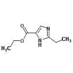 结构式 CAS# 773138-27-5, 乙基2-乙基-1H-咪唑-4-羧酸酯