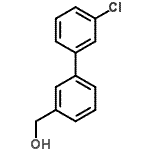 structure of CAS# 773872-37-0, (3'-Chloro-3-biphenylyl)methanol;(3'-Chloro-[1,1'-biphenyl]-3-yl)methanol;(3'-Chlorobiphenyl-3-yl)-methanol;[1,1'-BIPHENYL]-3-METHANOL,3'-CHLORO-