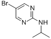 structure of CAS# 77476-95-0, 5-Bromo-2-(Isopropylamino)Pyrimidine;2-PYRIMIDINAMINE, 5-BROMO-N-(1-METHYLETHYL)-;(5-Bromopyrimidin-2-Yl)Isopropylamine;5-Bromo-N-Isopropylpyrimidin-2-Amine