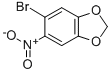 structure of CAS# 7748-58-5, 5-Bromo-6-Nitro-1,3-Benzodioxole;1,3-Benzodioxole, 5-Bromo-6-Nitro-;5-BROMO-6-NITRO-1,3-BENZODIOXOLE;5-BROMO-6-NITROBENZO(1,3)DIOXOLE