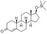 structure of CAS# 77572-72-6, (8R,9S,10R,13S,14S,17S)-13,17-Dimethyl-17-Trimethylsilyloxy-1,2,6,7,8,9,10,11,12,14,15,16-Dodecahydrocyclopenta[a]Phenanthren-3-One;17-Methyl-17-Beta-((Trimethylsilyl)Oxy)Estr-4-En-3-One;19-Nortestosterone-17-Trimethoxysilyl Ether;Estr-4-En-3-One, 17-Beta-((Trimethylsilyl)Oxy)-