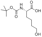 structure of CAS# 77611-37-1, Boc-L-6-Hydroxynorleucine;N-ALPHA-TERT-BUTYLOXYCARBONYL-6-HYDROXY-L-NORLEUCINE;N-ALPHA-T-BUTYLOXYCARBONYL-6-HYDROXY-L-NORLEUCINE;N-ALPHA-T-BUTOXYCARBONYL-6-HYDROXY-L-NORLEUCINE