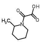 结构式 CAS# 77654-61-6, (2-甲基-1-哌啶基)(氧代)乙酸