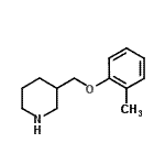 structure of CAS# 785713-79-3, 3-[(2-Methylphenoxy)methyl]piperidine;3-((o-tolyloxy)methyl)piperidine;3-[(2-Methylphenoxy)methyl]piperidine;3-o-Tolyloxymethyl-piperidine