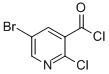 结构式 CAS# 78686-86-9, 5-溴-2-氯-3-吡啶甲酰氯
