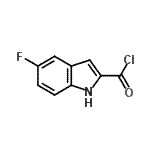 structure of CAS# 79112-09-7, 5-Fluoro-1H-indole-2-carbonyl chloride;5-Fluoro-1H-indole-2-carbonyl chloride;MFCD11617049