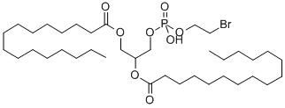 结构式 CAS# 79907-73-6, 1,2-二棕榈酰-外消旋-甘油-3-磷酸溴乙基酯