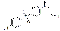 structure of CAS# 80-02-4, 2-[[4-[(4-Aminophenyl)Sulfonyl]Phenyl]Amino]Ethanol;2-(4-Sulfanilylanilino)Ethanol;2-(P-Sulfanilylanilino)Ethanol;4-Amino-4'-(.Beta.-Hydroxyethylamino)Diphenyl Sulfone