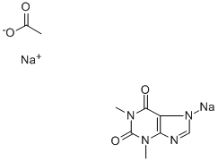 structure of CAS# 8002-89-9, Theophyllol;Sodium Theophylline Acetate;Sodium 1,3-Dimethyl-7H-Purine-2,6-Dione Ethanoate;Theophylline, Compd. With Sodium Acetate (1:1)