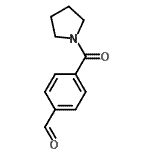 structure of CAS# 80020-05-9, 4-(1-Pyrrolidinylcarbonyl)benzaldehyde;4-(pyrrolidin-1-ylcarbonyl)benzaldehyde;4-(Pyrrolidine-1-carbonyl)benzaldehyde;MFCD07186280