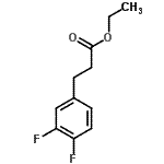 structure of CAS# 803687-25-4, Ethyl 3-(3,4-difluorophenyl)propanoate;3-(3,4-Difluoro-phenyl)-propionic acid ethyl ester;BENZENEPROPANOIC ACID,3,4-DIFLUORO-, ETHYL ESTER;ethyl 3-(3,4-difluorophenyl)propanoate