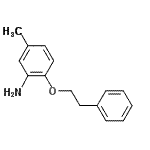structure of CAS# 806603-62-3, 5-Methyl-2-(2-phenylethoxy)aniline;5-Methyl-2-(phenethyloxy)aniline;5-methyl-2-phenethoxyaniline;BENZENAMINE,5-METHYL-2-(2-PHENYLETHOXY)-