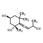 CAS 登录号：809281-50-3， (1R,3S)-6-(3-羟基-1-丁烯-1-亚基)-1,5,5-三甲基-1,3-环己烷二醇