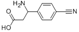 structure of CAS# 80971-95-5, 3-Amino-3-(4-Cyanophenyl)Propanoic Acid;DL-3-AMINO-3-(4-CYANO-PHENYL)-PROPIONIC ACID;3-AMINO-3-(4-CYANOPHENYL)PROPANOIC ACID;3-AMINO-3-(4-CYANOPHENYL)PROPIONIC ACID