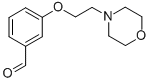 structure of CAS# 81068-26-0, 3-(2-Morpholin-4-Ylethoxy)Benzaldehyde;3-[2-(4-Morpholinyl)Ethoxy]Benzaldehyde(SALTDATA: Hcl);3-(2-Morpholin-4-Ylethoxy)Benzaldehyde 97%;Benzaldehyde, 3-[2-(4-Morpholinyl)Ethoxy]-