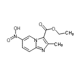 structure of CAS# 81438-60-0, Ethyl 2-methyl-6-nitroimidazo[1,2-a]pyridine-3-carboxylate;2-METHYL-<wbr>6-NITROIM<wbr>IDAZO[1,2<wbr>-A]PYRIDI<wbr>NE-3-CARB<wbr>OXYLIC AC<wbr>ID ETHYL <wbr>ESTER;ethyl 2-m<wbr>ethyl-6-n<wbr>itro-4-hy<wbr>droimidaz<wbr>o[1,2-a]p<wbr>yridine-3<wbr>-carboxyl<wbr>ate;Ethyl 2-methyl-6-nitroimidazo-[1,2-a]pyridine-3-carboxylate