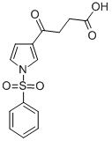 结构式 CAS# 81454-02-6, 4-氧代-4-[1-(苯磺酰基)-1H-吡咯-3-基]丁酸