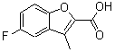structure of CAS# 81718-76-5, 5-Fluoro-3-methyl-1-benzofuran-2-carboxylic acid;5-fluoro-3-methylbenzo[b]furan-2-carboxylic acid;5-fluoro-3-methylbenzofuran-2-carboxylic acid;5-Fluoro-3-methyl-benzofuran-2-carboxylic acid