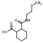 结构式 CAS# 817632-37-4, 2-[(2-甲氧基乙基)氨基甲酰]环己烷羧酸