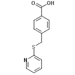 structure of CAS# 82145-80-0, 4-[(2-Pyridinylsulfanyl)methyl]benzoic acid;4-(2-pyridylthiomethyl)benzoic acid;4-[(2-pyridinylthio)methyl]benzoic acid;4-[(pyridin-2-ylsulfanyl)methyl]benzoic acid