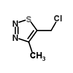 structure of CAS# 82172-42-7, 5-(chloromethyl)-4-methyl-thiadiazole;5-(chloromethyl)-4-methyl-1,2,3-thiadiazole;5-Chloromethyl-4-methyl-[1,2,3]thiadiazole;MFCD10686610