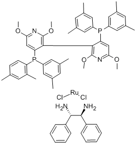 structure of CAS# 821793-37-7, Dichloro[(S)-(-)-2,2',6,6'-Tetramethoxy-4,4'-Bis(Di(3,5-Xylyl)Phosphino)-3,3'-Bipyridine][(1S,2S)-(-)-1,2-Diphenylethylenediamine]Ruthenium