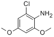 structure of CAS# 82485-84-5, (2-Chloro-4,6-Dimethoxyphenyl)Amine;1-Amino-2-Chloro-4,6-Dimethoxybenzene;(2-Chloro-4,6-Dimethoxyphenyl)Amine;2-CHLORO-4,6-DIMETHOXYANILINE