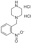 structure of CAS# 827614-54-0, 1-(2-Nitrobenzyl)Piperazine Dihydrochloride