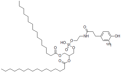 CAS#: 83016-61-9， N-(3-(3-Iodo-4-Hydroxyphenyl)Propionyl)-1,2-Dipalmitoylphosphatidylethanolamine
