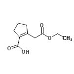 CAS 登录号：830320-00-8， 2-(2-乙氧基-2-氧代乙基)-1-环戊烯-1-羧酸