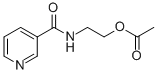 结构式 CAS# 83440-03-3, N-[2-(乙酰氧基)乙基]-3-吡啶甲酰胺