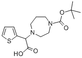 structure of CAS# 834884-95-6, 1-Boc-4-(Carboxy-Thiophen-2-Yl-Methyl)-[1,4]Diazepane;[4-(TERT-BUTOXYCARBONYL)-1,4-DIAZEPAN-1-YL][2-THIENYL]ACETIC ACID;1-BOC-4-(CARBOXY-THIOPHEN-2-YL-METHYL)-[1,4]DIAZEPANE